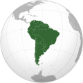 South america orthographic projection svg